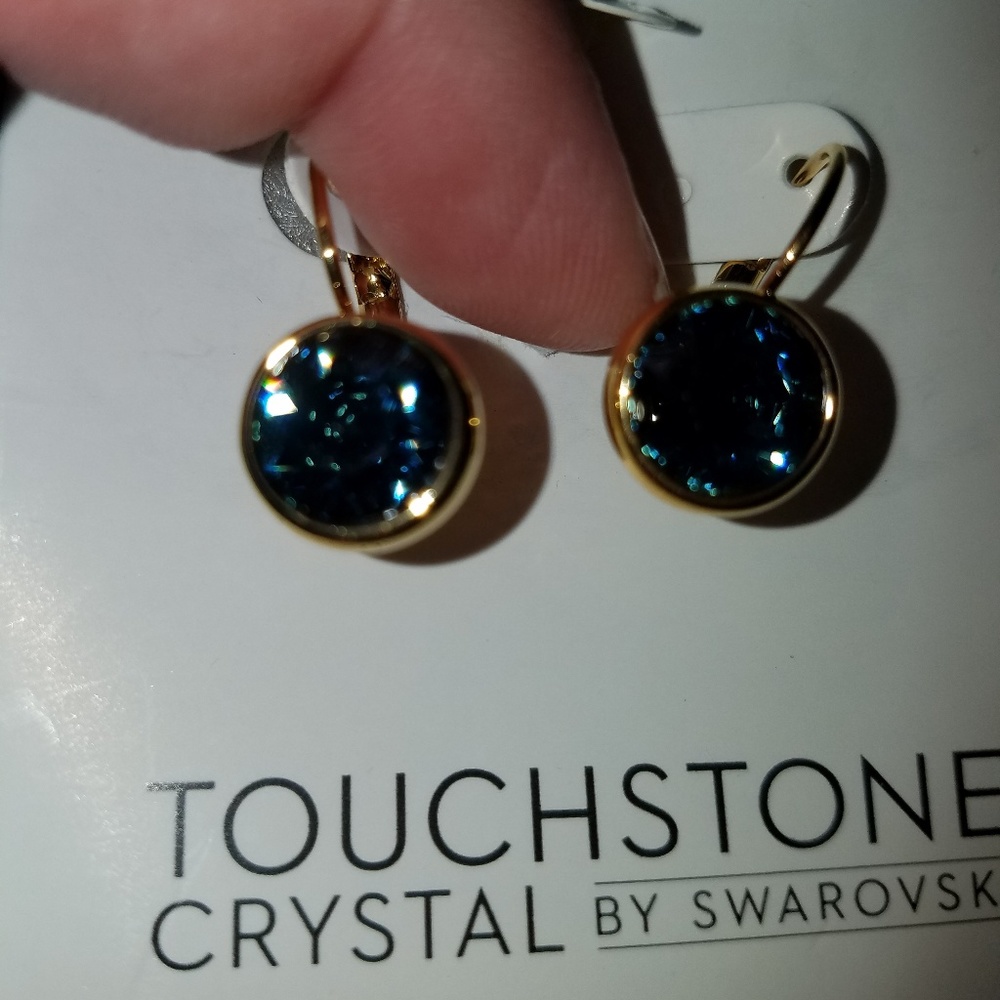 Touchstone Crystal Montana gold bliss earrings